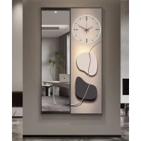 80*150 Cm Gorgeous Mirrior Art Painting 3d With Clock Hight Quality